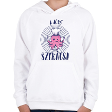 PRINTFASHION A jövő szakácsa - Gyerek kapucnis pulóver - Fehér gyerek pulóver, kardigán