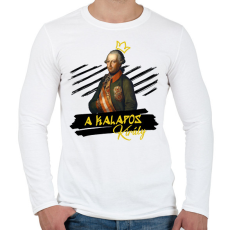 PRINTFASHION A kalapos király - Férfi hosszú ujjú póló - Fehér