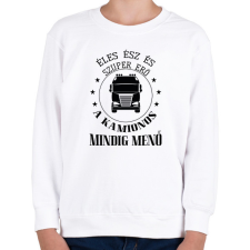 PRINTFASHION A kamionos mindig menő - Gyerek pulóver - Fehér gyerek pulóver, kardigán