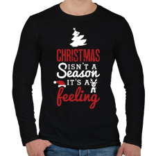 PRINTFASHION A karácsony egy érzés - Férfi hosszú ujjú póló - Fekete férfi póló