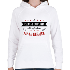 PRINTFASHION A kedvenc gyerekem - Női kapucnis pulóver - Fehér