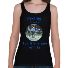 PRINTFASHION a kerékpározás nem hobby - Női atléta - Fekete női trikó