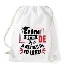 PRINTFASHION A kettes is jó lesz - Sportzsák, Tornazsák - Fehér tornazsák