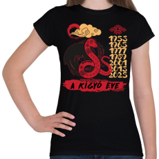 PRINTFASHION A kígyó éve - Női póló - Fekete