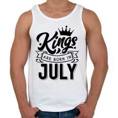 PRINTFASHION A királyok júliusban születnek - Férfi atléta - Fehér