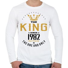 PRINTFASHION A király 1982-ben született - Férfi hosszú ujjú póló - Fehér férfi póló