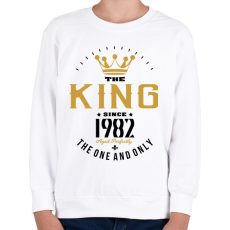 PRINTFASHION A király 1982-ben született - Gyerek pulóver - Fehér