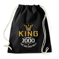 PRINTFASHION A király 2000-ben született - Sportzsák, Tornazsák - Fekete tornazsák