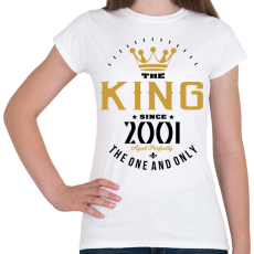 PRINTFASHION A király 2001-ben született - Női póló - Fehér