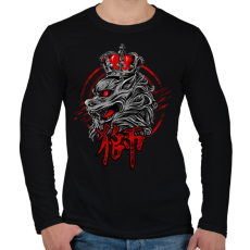 PRINTFASHION A király - Férfi hosszú ujjú póló - Fekete