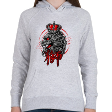 PRINTFASHION A király - Női kapucnis pulóver - Sport szürke női pulóver, kardigán