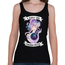 PRINTFASHION A KIRÁLY NŐK FEBRUÁRBAN SZÜLETTEK | HALAK - Női atléta - Fekete női trikó