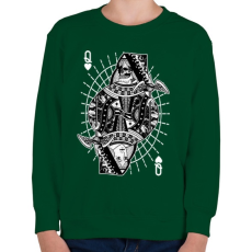 PRINTFASHION A királynő szerelme - Gyerek pulóver - Sötétzöld