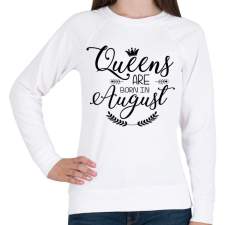 PRINTFASHION A királynők augusztusban születnek - Női pulóver - Fehér női pulóver, kardigán