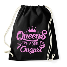 PRINTFASHION A királynők augusztusban születnek - Sportzsák, Tornazsák - Fekete tornazsák