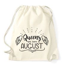 PRINTFASHION A királynők augusztusban születnek - Sportzsák, Tornazsák - Natúr tornazsák