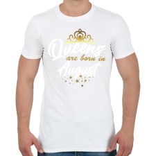 PRINTFASHION A királynők augusztusban születtek - Férfi póló - Fehér férfi póló