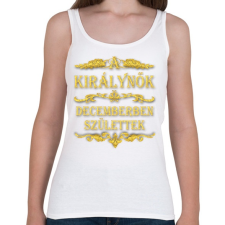 PRINTFASHION A királynők decemberben születtek - Női atléta - Fehér női felső