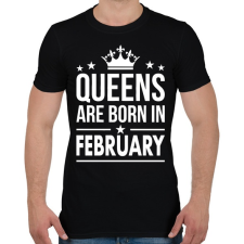 PRINTFASHION A királynők februárban születtek - Férfi póló - Fekete férfi póló