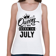 PRINTFASHION A királynők júliusban születnek - Női atléta - Fehér női trikó
