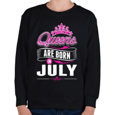 PRINTFASHION A királynők júliusban születnek - Gyerek pulóver - Fekete gyerek pulóver, kardigán