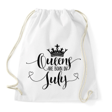 PRINTFASHION A királynők júliusban születtek - Sportzsák, Tornazsák - Fehér tornazsák