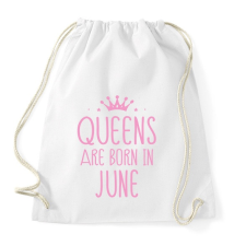 PRINTFASHION A királynők júniusban születnek - Sportzsák, Tornazsák - Fehér tornazsák