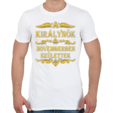 PRINTFASHION A királynők novemberben születtek - Férfi póló - Fehér férfi póló