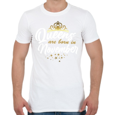 PRINTFASHION A királynők novemberben születtek - Férfi póló - Fehér férfi póló