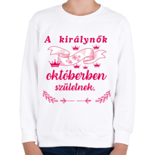 PRINTFASHION A királynők októberben születnek /pink/ - Gyerek pulóver - Fehér gyerek pulóver, kardigán