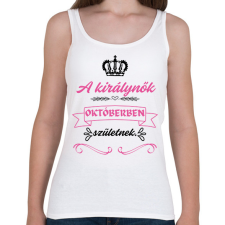 PRINTFASHION A királynők pink fekete (3) - Női atléta - Fehér női trikó