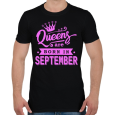 PRINTFASHION A királynők szeptemberben születnek - Férfi póló - Fekete