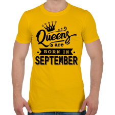 PRINTFASHION A királynők szeptemberben születnek - Férfi póló - Sárga férfi póló