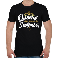 PRINTFASHION A királynők szeptemberben születtek - Férfi póló - Fekete férfi póló