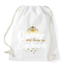 PRINTFASHION A királynők szeptemberben születtek - Sportzsák, Tornazsák - Fehér tornazsák
