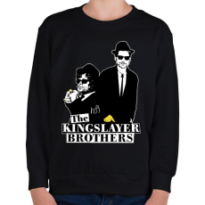 PRINTFASHION A királyölő tesók - Gyerek pulóver - Fekete