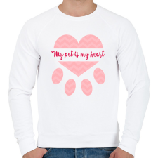 PRINTFASHION A kisállatom a szívem - Férfi pulóver - Fehér férfi pulóver, kardigán