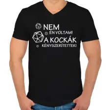 PRINTFASHION A kockák kényszerítettek! - Férfi V-nyakú póló - Fekete férfi póló