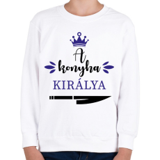 PRINTFASHION A konyha királya - Gyerek pulóver - Fehér