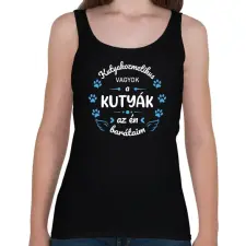 PRINTFASHION A kutyák az én barátaim - Kutyakozmetikus (fehér) - Női atléta - Fekete női trikó