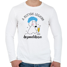 PRINTFASHION A kutyák legjobb kozmetikusa - Férfi hosszú ujjú póló - Fehér férfi póló