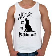 PRINTFASHION A Kutyám az én Patrónusom - Férfi atléta - Fehér atléta, trikó
