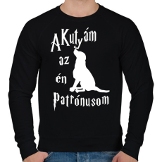 PRINTFASHION A Kutyám az én Patrónusom - Férfi pulóver - Fekete