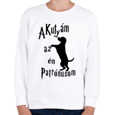 PRINTFASHION A Kutyám az én Patrónusom - Gyerek pulóver - Fehér gyerek pulóver, kardigán