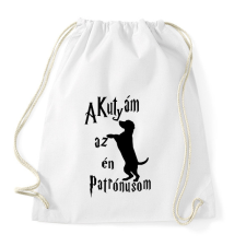 PRINTFASHION A Kutyám az én Patrónusom - Sportzsák, Tornazsák - Fehér tornazsák