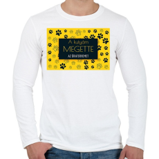 PRINTFASHION A kutyám megette az óratervemet - Férfi hosszú ujjú póló - Fehér