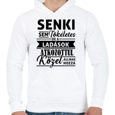 PRINTFASHION A Ladások tökéletesek - Férfi kapucnis pulóver - Fehér férfi pulóver, kardigán