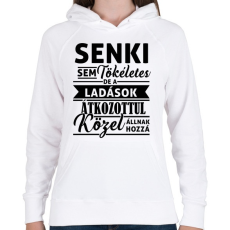 PRINTFASHION A Ladások tökéletesek - Női kapucnis pulóver - Fehér