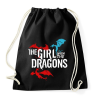 PRINTFASHION A lány és a sárkányok - Sportzsák, Tornazsák - Fekete