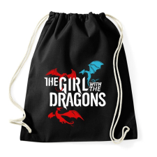 PRINTFASHION A lány és a sárkányok - Sportzsák, Tornazsák - Fekete tornazsák